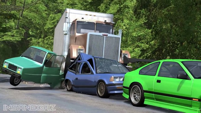 BeamNG Drive Trucks Vs Cars #2 HD