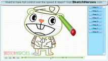How to draw Flippy Happy Tree Friends drawing tutorial video