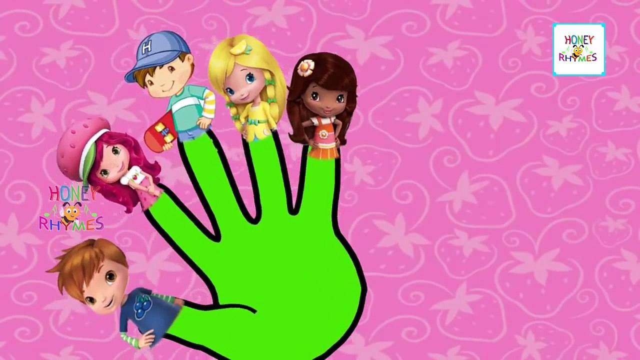 STRAWBERRY SHORTCAKE Finger Family Cartoon Animation Nursery Rhymes For Children Babies