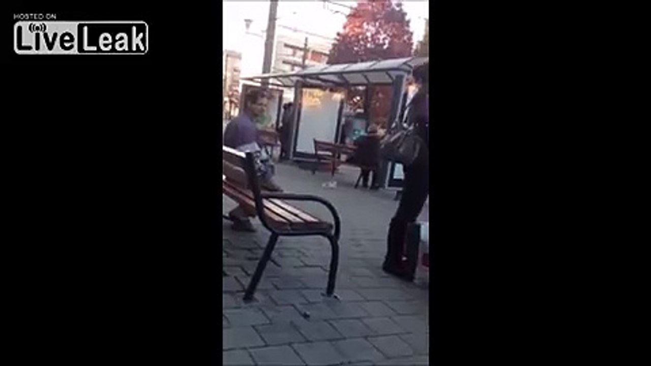 Jerking off on a public seat