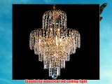 Modern Luxury Gold Crystal Chandelier Fixture Ceiling Pendant Lamp Lighting