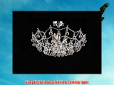 Modern White Elegant Flush Mount Light ceiling light crystal fea