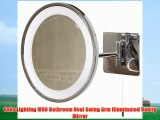 Oaks Lighting M90 Bathroom Oval Swing Arm Illuminated Vanity Mirror