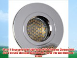 Set of 4 Recessed Spot Light Aqua IP44 Bathroom Chrome with 230 V 60 SMD LED Light Bulb 4W