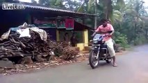 Indian Bike Stunt Fail/Upskirt