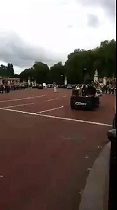 Rowan Atkinson celebrates 25 years of Mr Bean by recreating classic car scene at Buckingham Palace