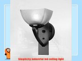 Vintage Loft Industrial Glass Wall Lamp Light Black Rust Metal Lamp
