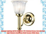 Elstead Lighting BATH/CARROLL1 PB Polished Brass Carroll1 One Light Modern Bathroom Wall Sconce