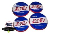 Pepsi-Cola Cap Round Metal Range Burner Covers / Wall Art - Set of 4