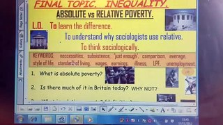ABSOLUTE VS RELATIVE POVERTY