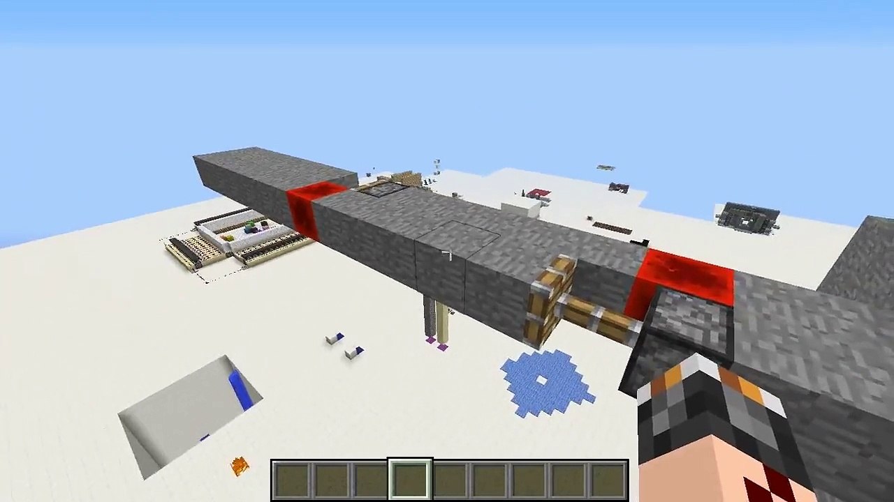 Automatic Infinite Bridge Builder - Minecraft Redstone