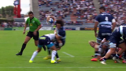 TOP 14 - Agen - Racing 92 : 30 - 18 - ESSAI Burton FRANCIS(AGE) - Saison 2015/2016