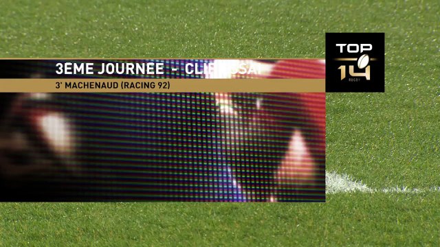 TOP 14 - Agen - Racing 92 : 30-18 - ESSAI Maxime MACHENAUD (RAC) - Saison 2015/2016