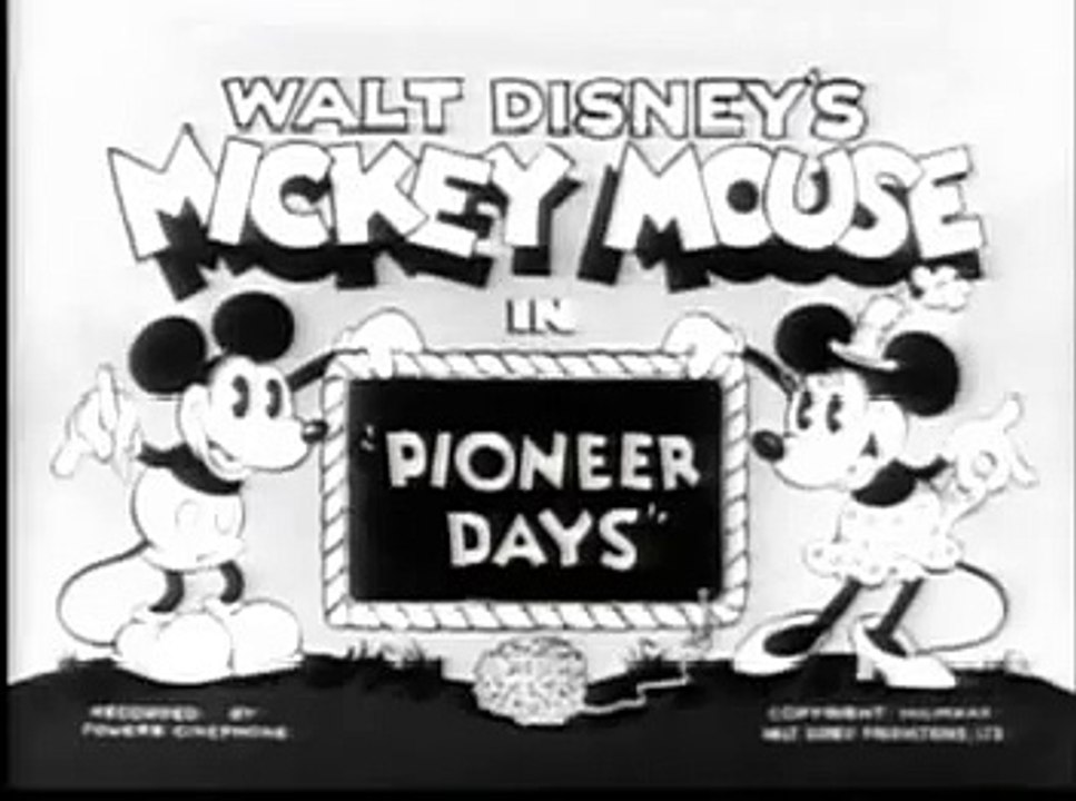 Mickey Mouse 1930 Pioneer Days
