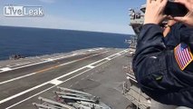 US Navy - X-47B UCAS First Touch & Go Landing Tests On USS George H.W. Bush (CVN 77) [1080p]