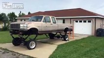 LiveLeaker's WTF Moment - Low Rider meets Jacked Up Pickup