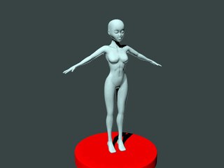 Female cartoon body mesh WIP