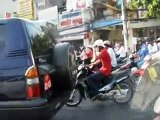 Traffic In Vietnam. Scooter Shock.