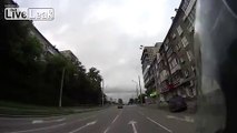 Rider is Slammed from Behind While Stationary - Riders Flip POV