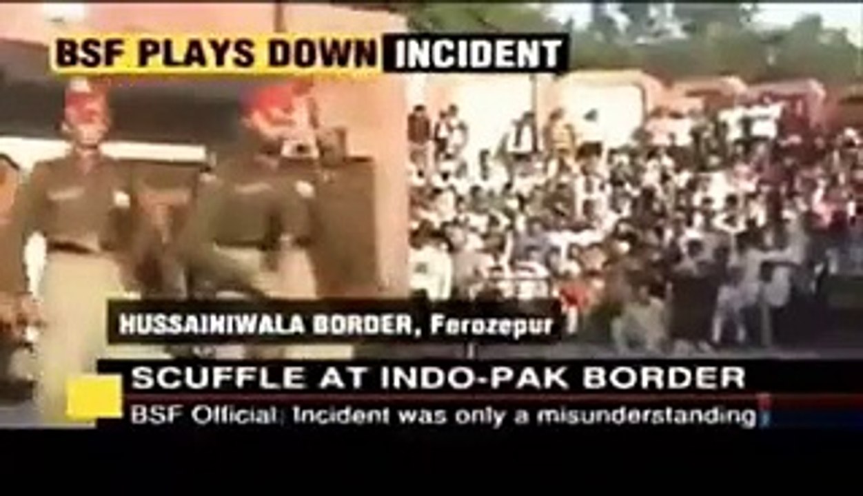 Soldiers Fighting at Wagah Border