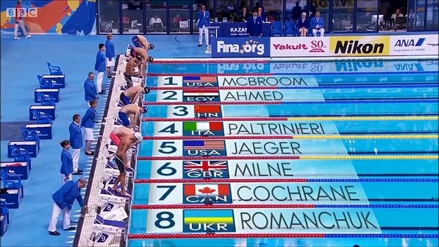 1500m nage libre H (finale) - ChM 2015 natation, Paltrinieri loin devant les autres