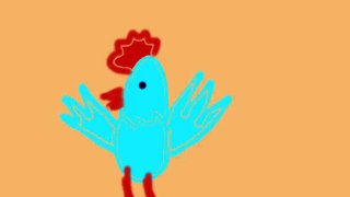 dancing rooster and jetpack frog cartoon