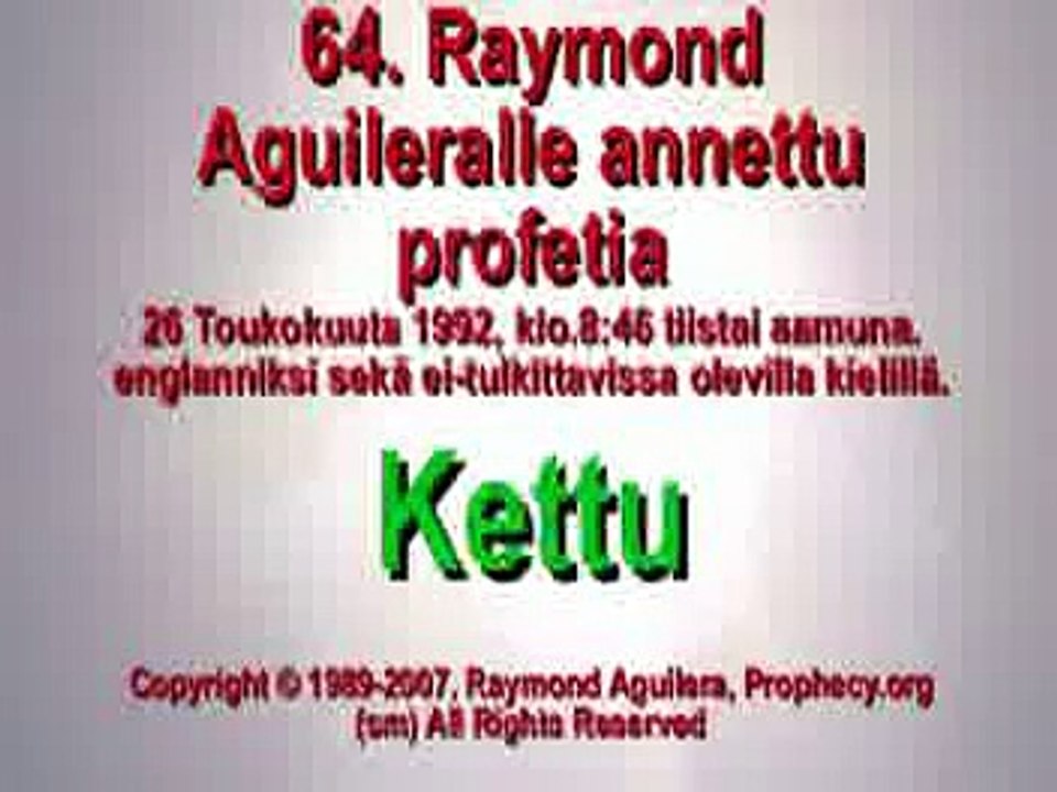 Profetia 64 Finnish - Aguilera