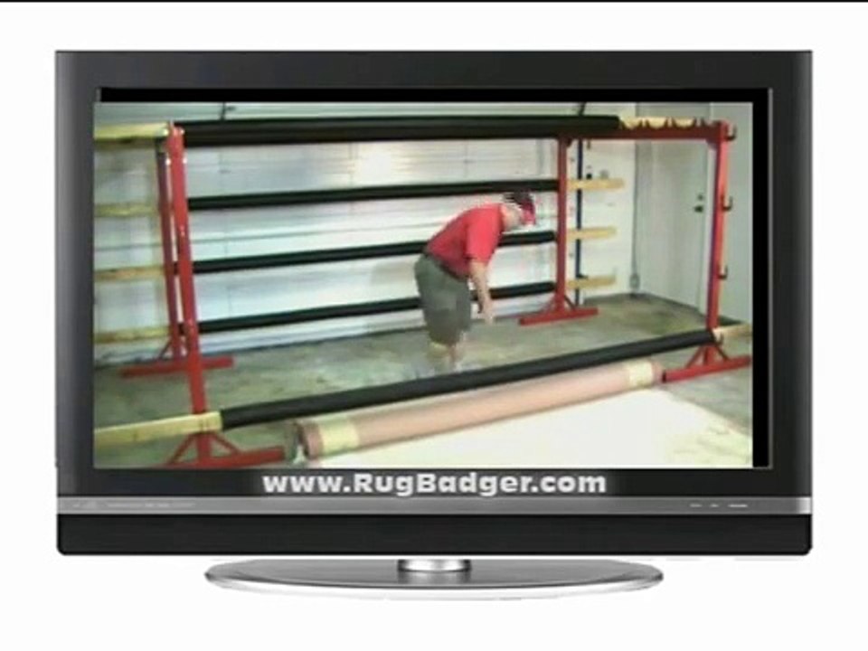 Area rug cleaning equipment  EZ-Tower for drying rugs