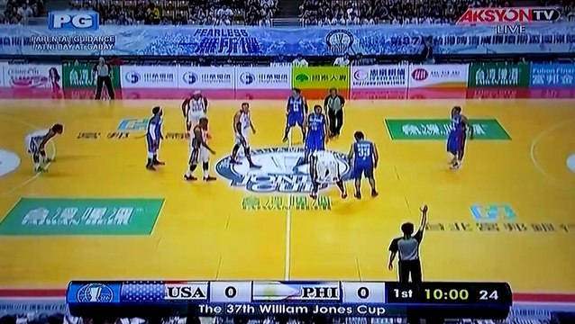 Gilas Pilipinas vs USA 1st Quarter 37th Jones Cup 2015