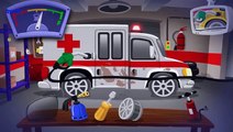 Ambulance : Car wash : Repair Cars : Cartoon about ambulances : Machines for kids