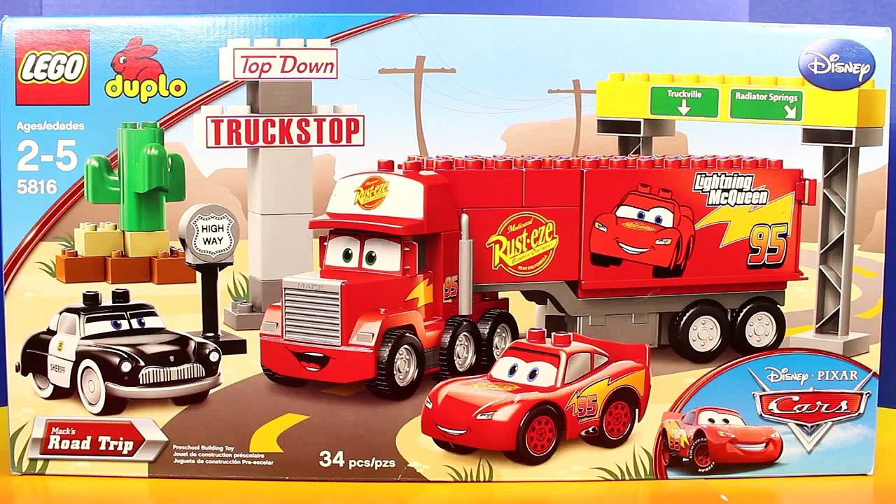 Lego Duplo Disney Pixar Cars Mack's Road Trip With Lightning McQueen  Sheriff Mack - video Dailymotion