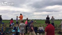 Jet Fighter Descends Over Crowd- Close one!