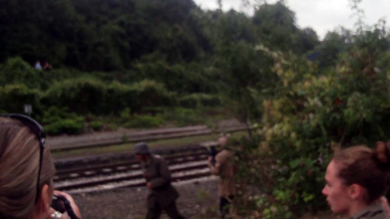 Lumbres le 05 septembre 2015, spectacle "L'attaque du train allemand"