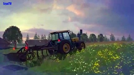 Buhrer 6135A : Yellow tractor : Cartoon about tractor : Культиватор : Трактор