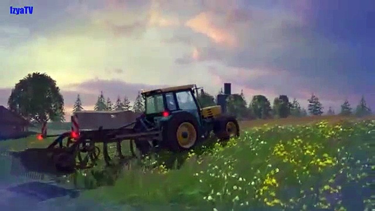 Buhrer 6135A : Yellow tractor : Cartoon about tractor : Культиватор : Трактор