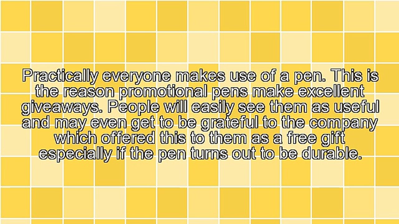 On Planning The Production Of Promotional Pens