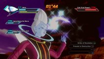 Dragon Ball Xenoverse PS4 gameplay - Whis, Lord Beerus and SSJ God Goku vs Cell, Frieza and Kid Buu
