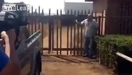 Man get shot with frozen paintball.