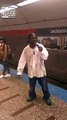 Better Than Half The Industry: Homeless Man Rapping in Chicago Subway