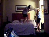 Hotel Bed Jumping 2- Lampshade style!