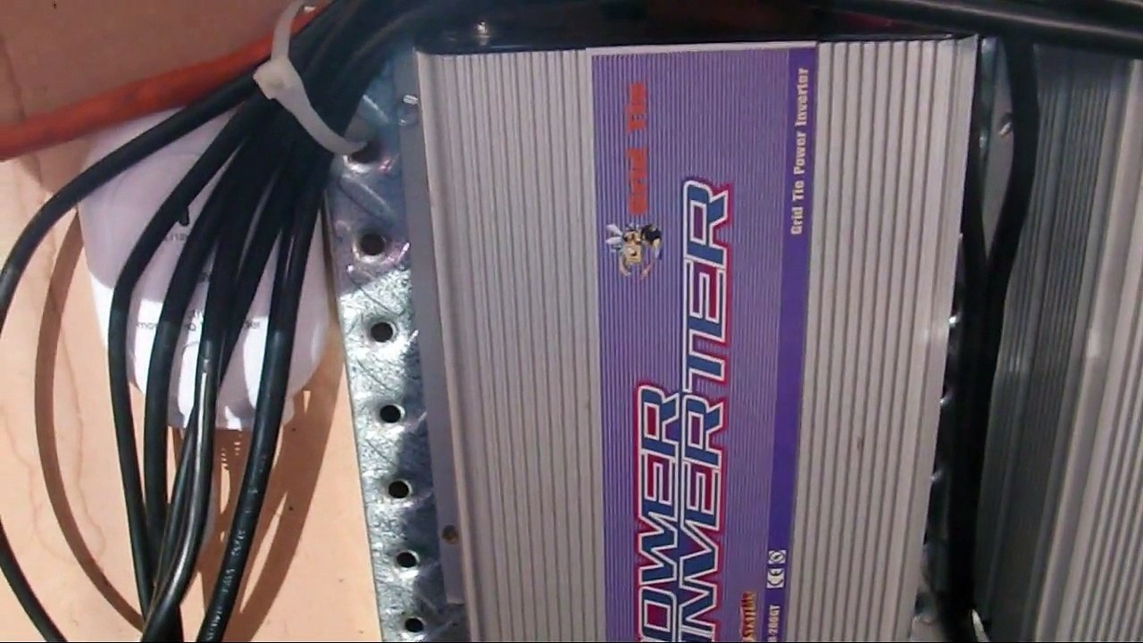 SUN Grid Tie Inverter and Solar Panel power tests