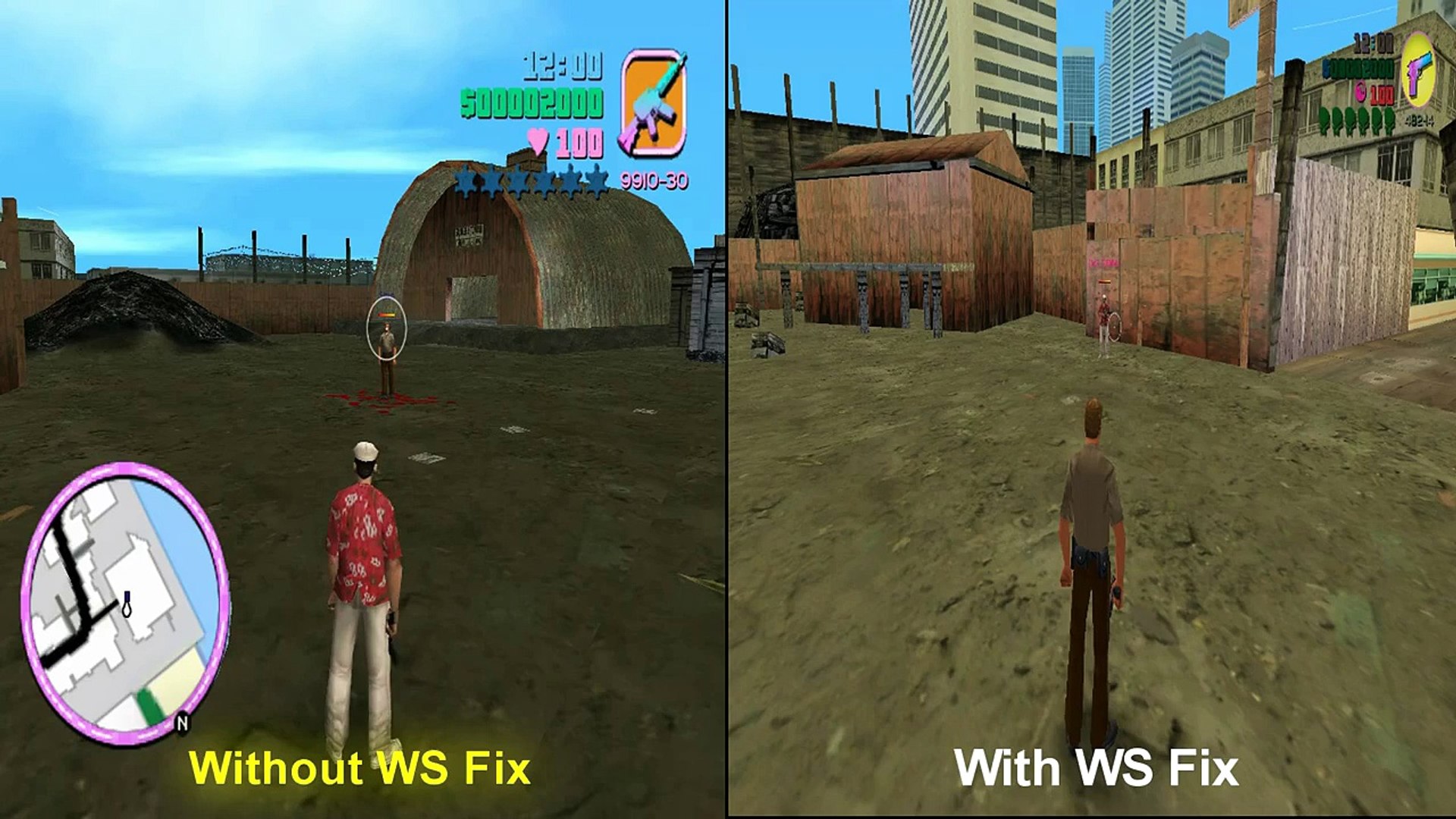 Widescreen fix vs Normal( No WS fix) - Grand Theft Auto Vice-City - video  dailymotion