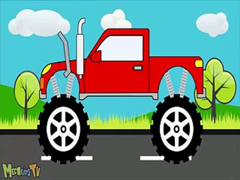 Red Monster Truck -  Monster Trucks For Children