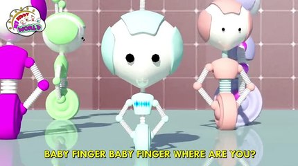 ROBO Finger Family Rhyme  | Funny Babies |  Nursery Rhymes For Children in 3D