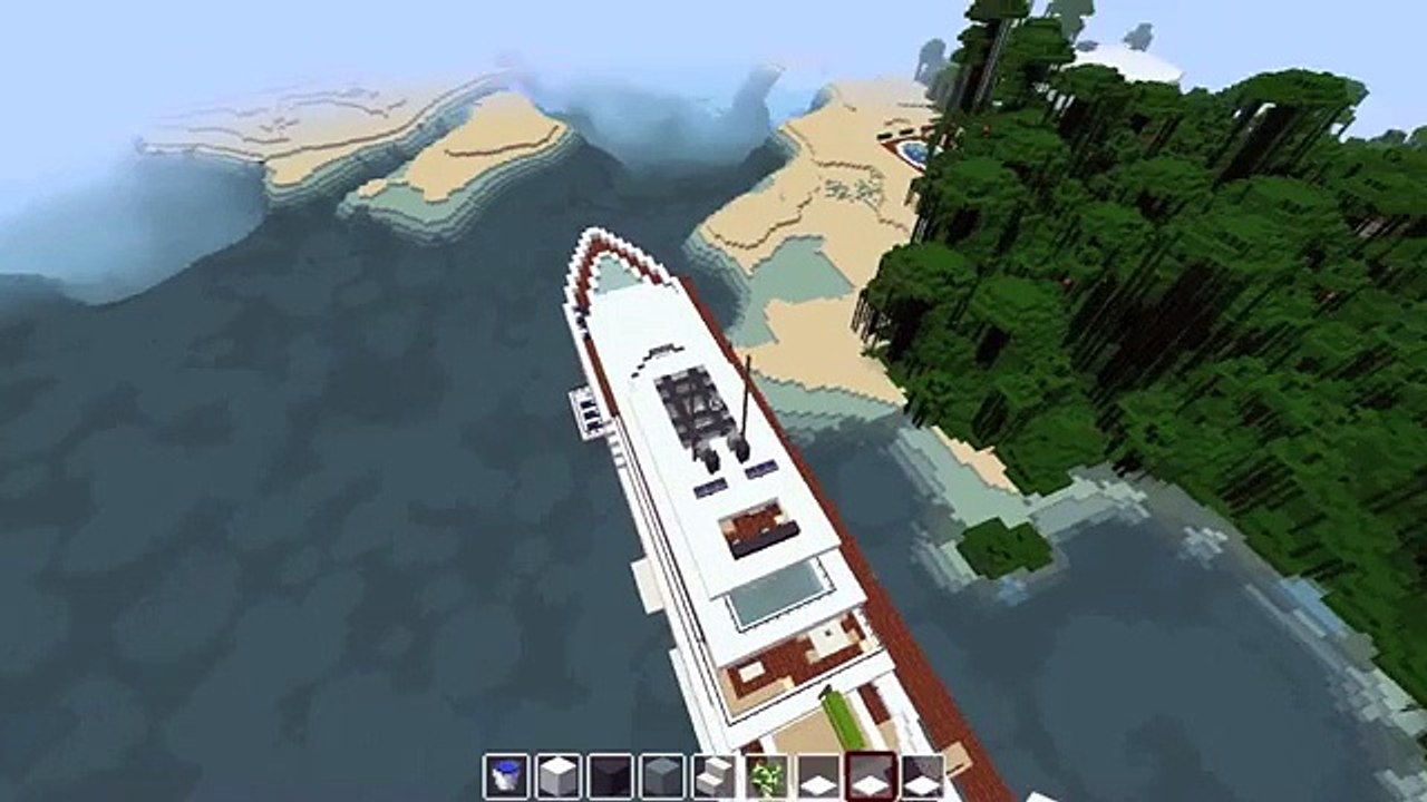 Minecraft- amazing perfect top best modern luxury sporty mega yacht not too big