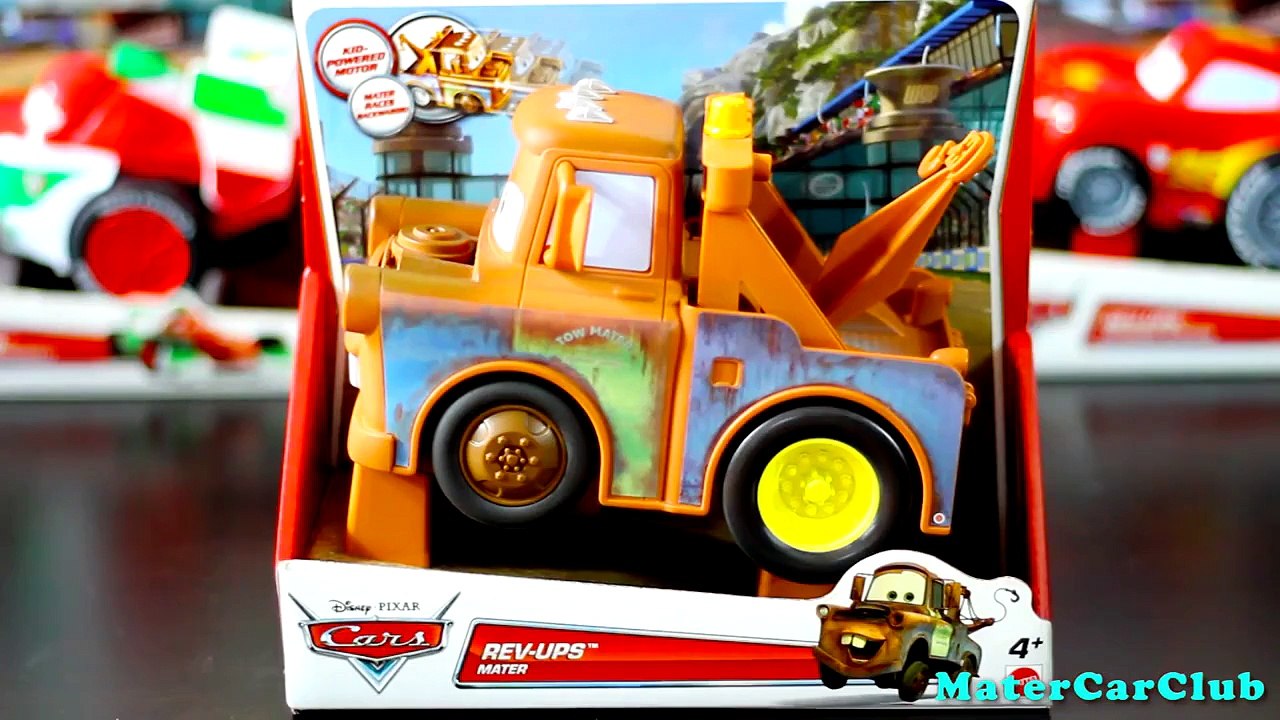 DISNEY PIXAR CARS 2 TOY REV UPS   Lightning Mcqueen, Mater, Francesco, Max Schnell and Shu Todoroki!