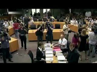 Die PARTEI vor dem Bundeswahlausschuss am 17.07.2009
