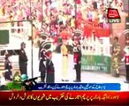 Flag lowering ceremony at Wagah Border
