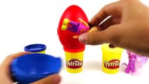 Play Doh Mickey Mouse Frozen Disney Toys 3 Giant Surprise Eggs Peppa Pig