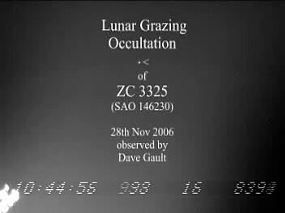 Lunar Graze of ZC 3325